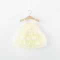 Girls Floral Rose Tulle Dress – Elegant Sleeveless Party & Summer Outfit