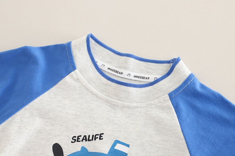 Kids Submarine Graphic T-Shirt & Shorts Set – Cute Casual 2-Piece Summer Outfit
