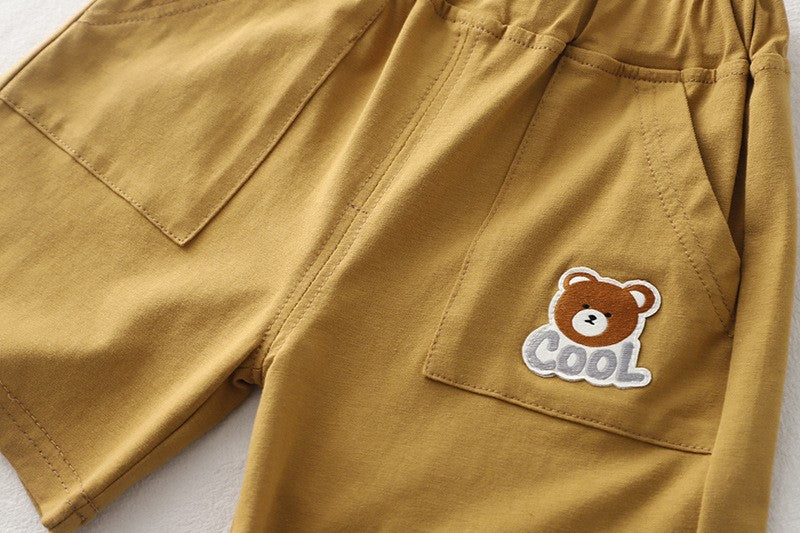 Kids Teddy Bear Dance T-Shirt & Shorts Set – Cute Casual 2-Piece Summer Outfit