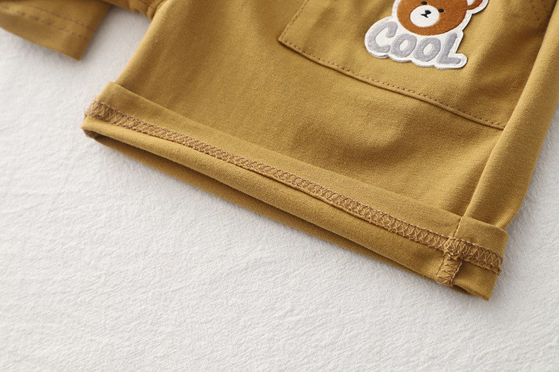 Kids Teddy Bear Dance T-Shirt & Shorts Set – Cute Casual 2-Piece Summer Outfit