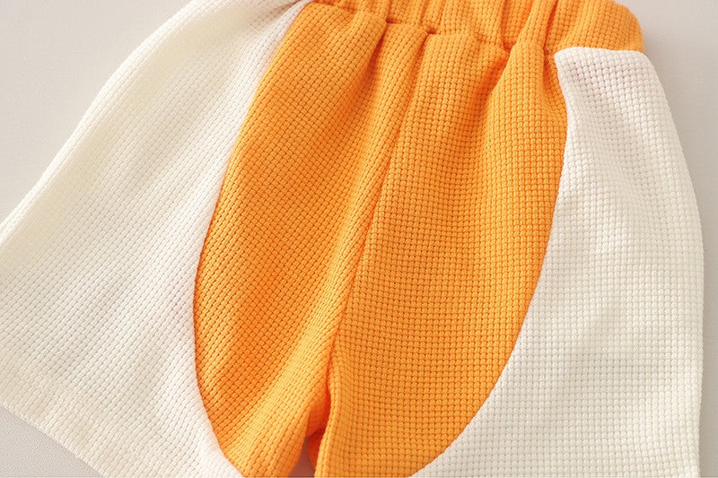 Boys Orange Dinosaur Print T-Shirt & Shorts Set | Cute Casual Summer Outfit