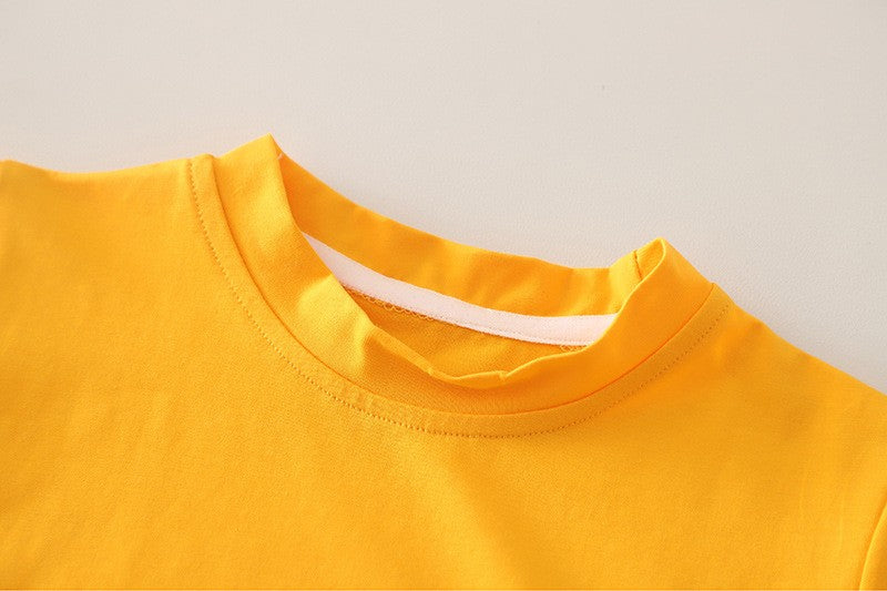 Boys Yellow Bus Print T-Shirt & Denim Shorts Set | Cute Casual Summer Outfit