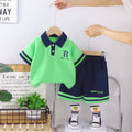 Kids Green Polo T-Shirt & Navy Shorts Set | Stylish Summer Outfit for Boys
