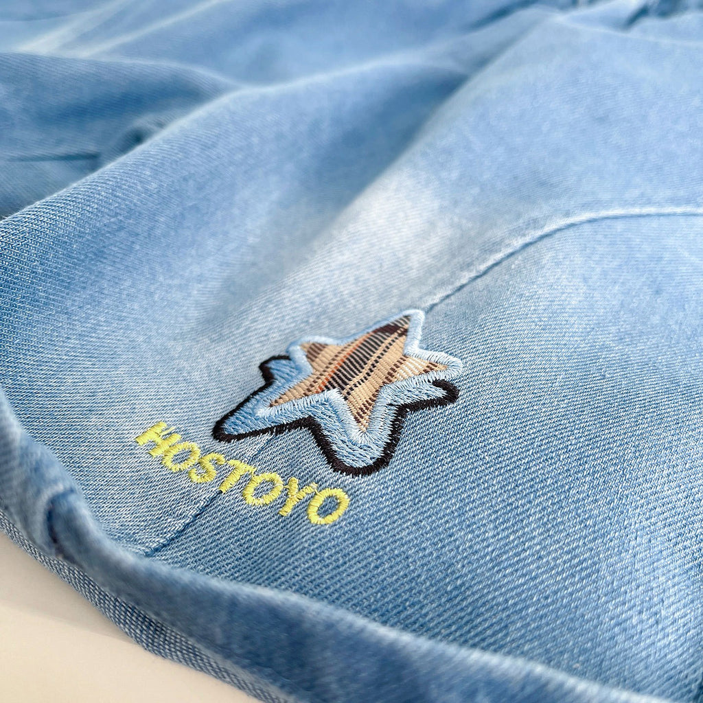 Kids Striped T-Shirt & Blue Denim Shorts Set | Cute Frog Graphic Outfit for Boys