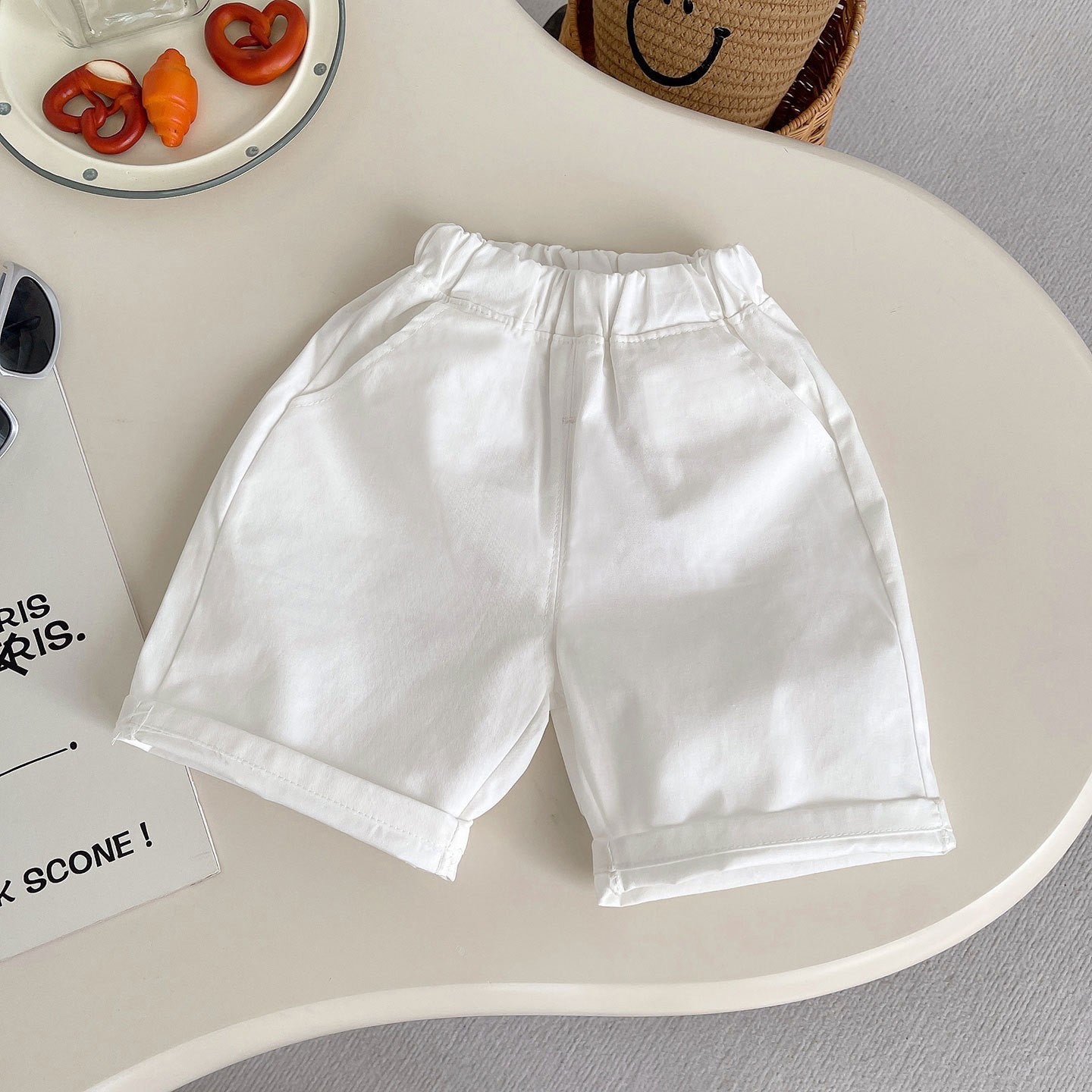 Kids Yellow & White Striped Shirt & White Shorts Set | Cute Bow Tie Outfit for Boys