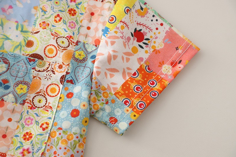 Kids Multicolor Floral Shirt & Beige Shorts Set | Cute Patchwork Print Outfit for Boys
