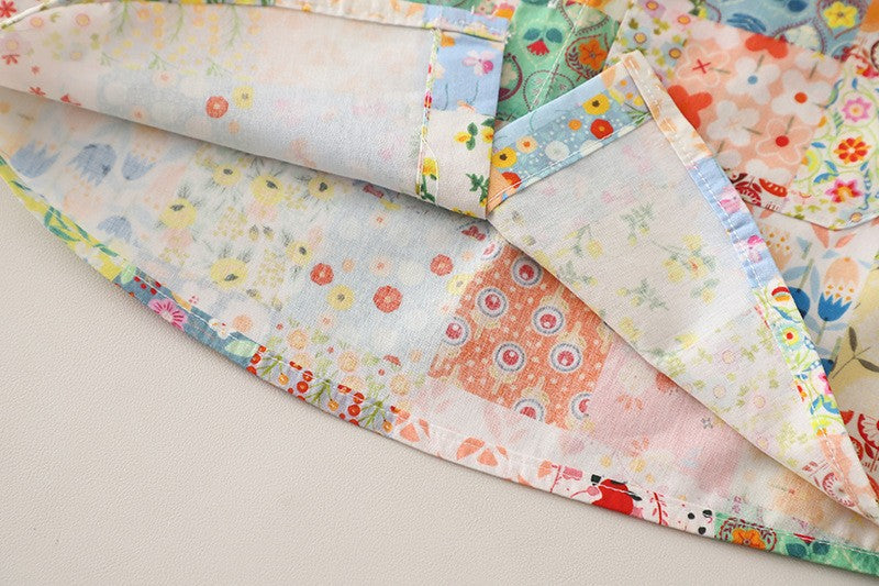 Kids Multicolor Floral Shirt & Beige Shorts Set | Cute Patchwork Print Outfit for Boys