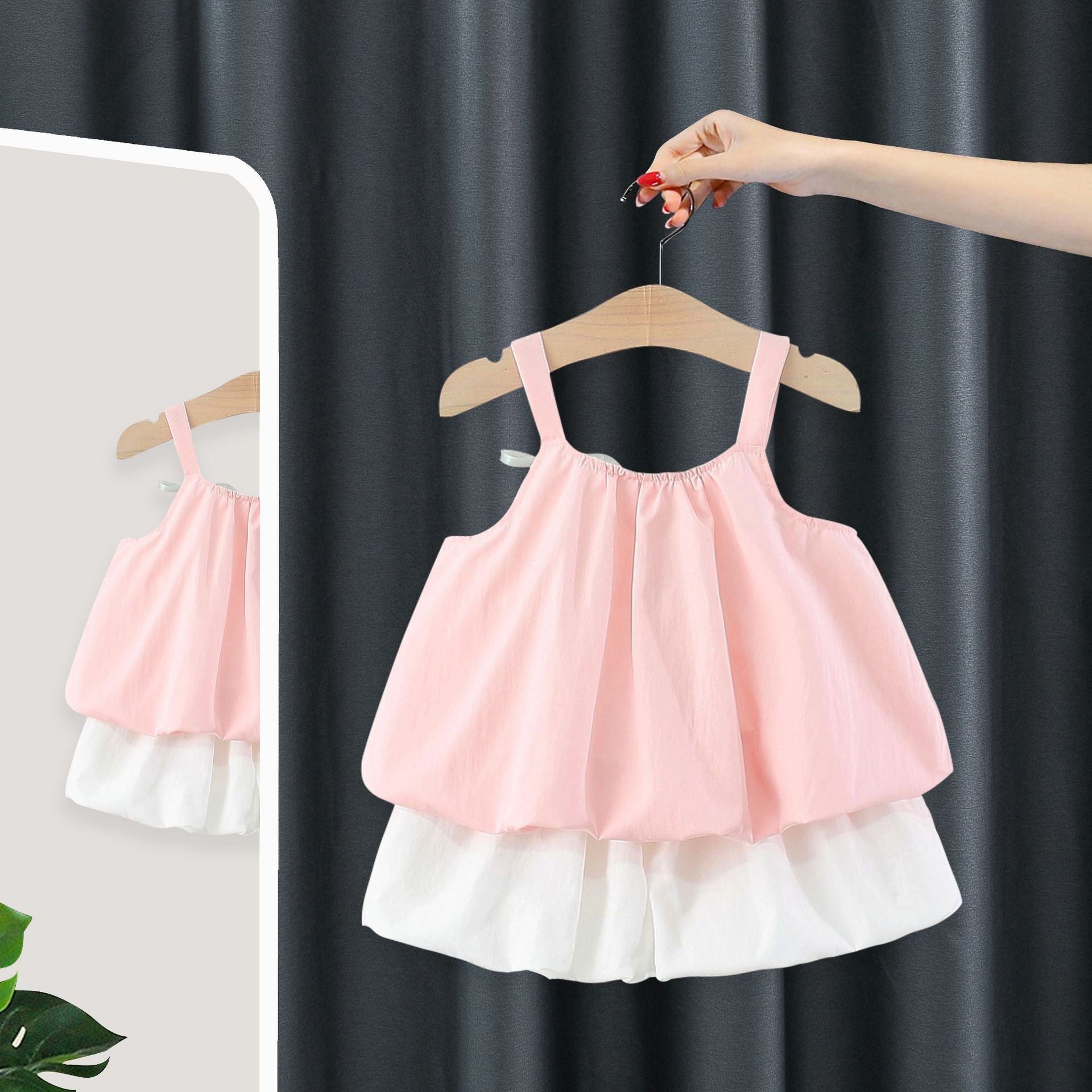 Kids Pink Cherry Print Top & White Shorts Set | Cute Floral Outfit for Girls
