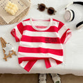 Kids' Red & White Striped T-Shirt – “The Most Precious Gift” Short Sleeve Top