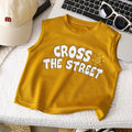 Kids' Mustard Yellow Graphic Tank Top – Sleeveless Summer Top