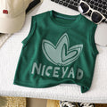 Kids' Green Leaf Graphic Tank Top – Sleeveless Summer Top
